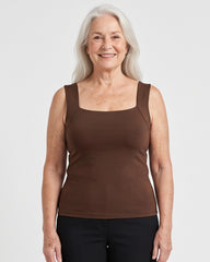 U-Neck Built-In Bra Shaping Tank Top