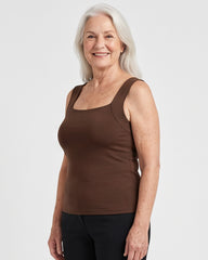 U-Neck Built-In Bra Shaping Tank Top