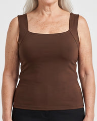 U-Neck Built-In Bra Shaping Tank Top