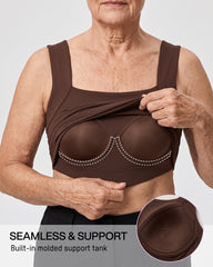 U-Neck Built-In Bra Shaping Tank Top