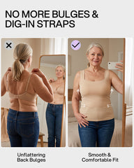 U-Neck Built-In Bra Shaping Tank Top