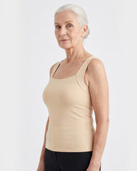 U-Neck Built-In Bra Shaping Tank Top