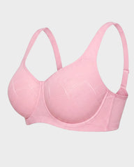 Ultra-Lightweight Full Coverage Cup Jacquard Mesh Comfort Bra