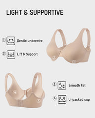 Underwire Adjustable Deep V-neck Bra