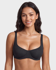 Underwire Support Seamless Unlined Balconette Bra