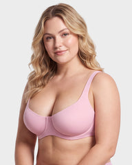 Underwire Support Seamless Unlined Balconette Bra