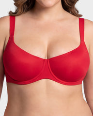 Underwire Support Seamless Unlined Balconette Bra