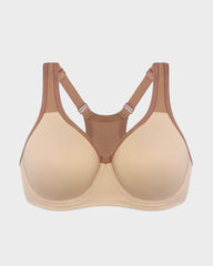 Unlined External Underwire Full Coverage Sports Bra