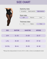 V-Neck Shaping Bodysuit with Fleece-Lined Tights