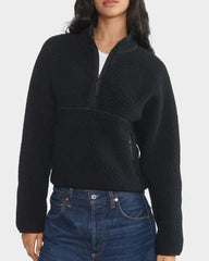 Warm Sherpa Fleece Half-Zip Sweatshirt Pullover