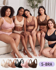 Wireless Full-Coverage Jelly Smoothing Bra Multipack