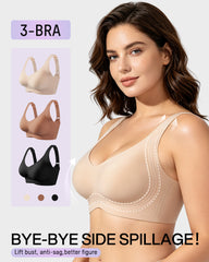 Wireless Full-Coverage Jelly Smoothing Bra Multipack