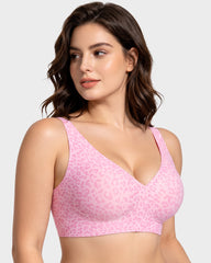 Wireless Leopard V-Neck Contour Bra Multipack