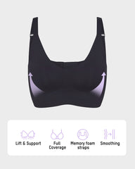 Wireless V-Neck Back & Side Smoothing Bra