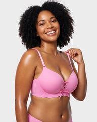 Wireless Front Lace-Up Push-Up Bra
