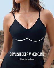 Women's Tummy Control Slim Fit Plus Size One Piece Swimsuit