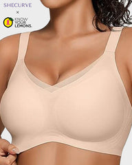 Womens Wireless Bras V Mesh Comfortable Bralette Supportive