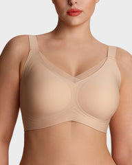 Womens Wireless Bras V Mesh Comfortable Bralette Supportive