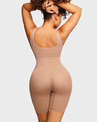 Seamless Sculpting Mid-Thigh Tummy Control Bodysuit