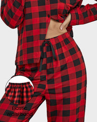 Christmas Plaid Long Sleeve Pajama Set - Small Plaid