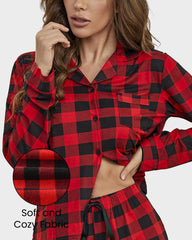 Christmas Plaid Long Sleeve Pajama Set - Small Plaid