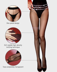0D Ultra-Sheer Back-Seam Silky Pantyhose