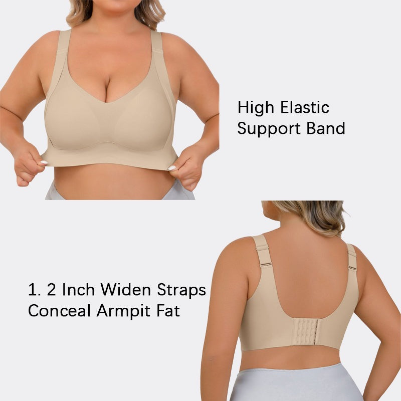 Shecurve®-Daily Comfort Wireless Shaper Bra-BLACK+GREY+SKIN