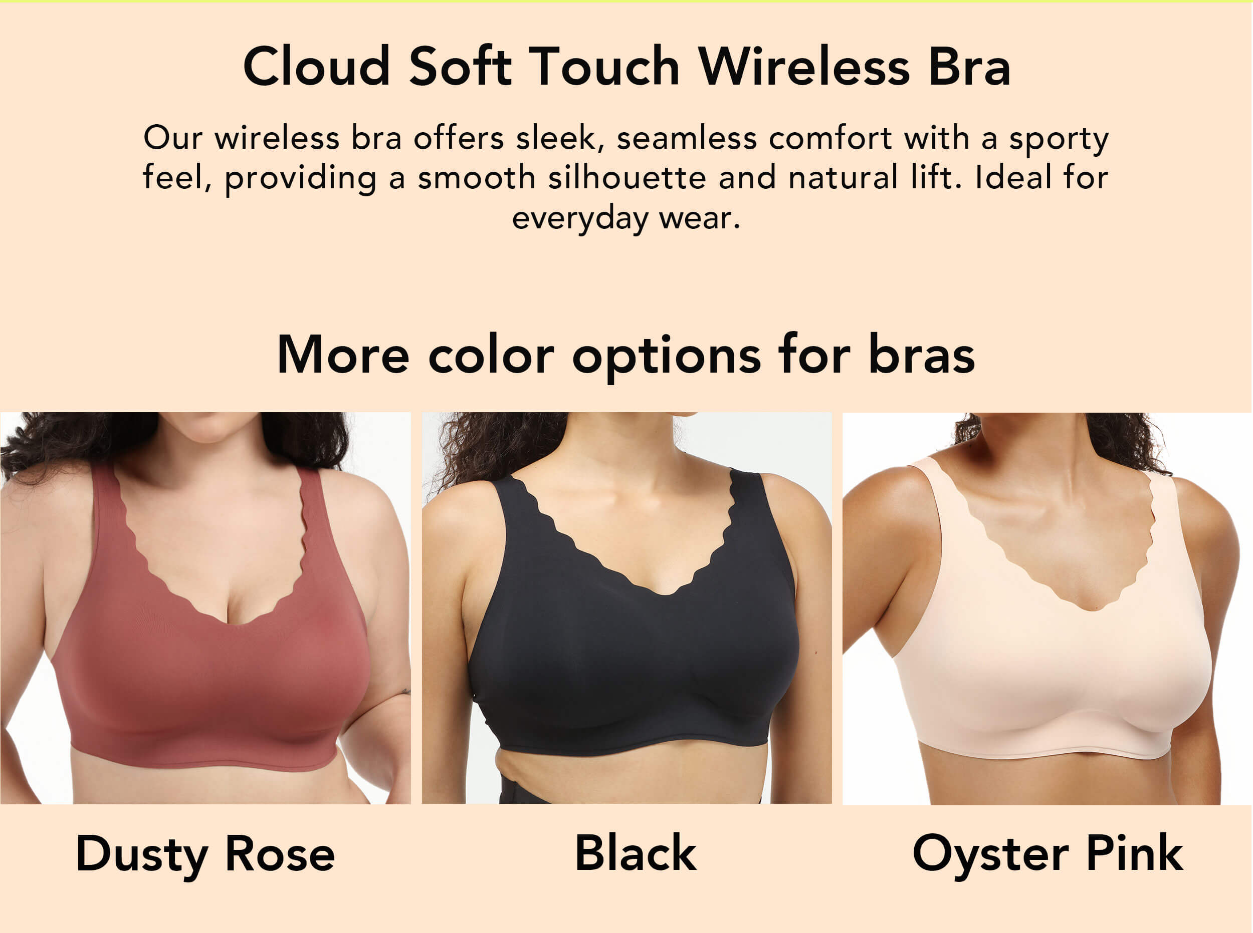 SheCurve® Scalloped Wireless Push Up Bra