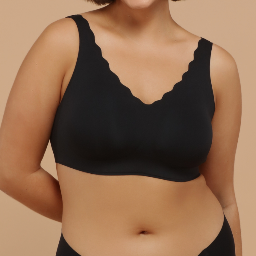 SheCurve® Scalloped Wireless Push Up Bra