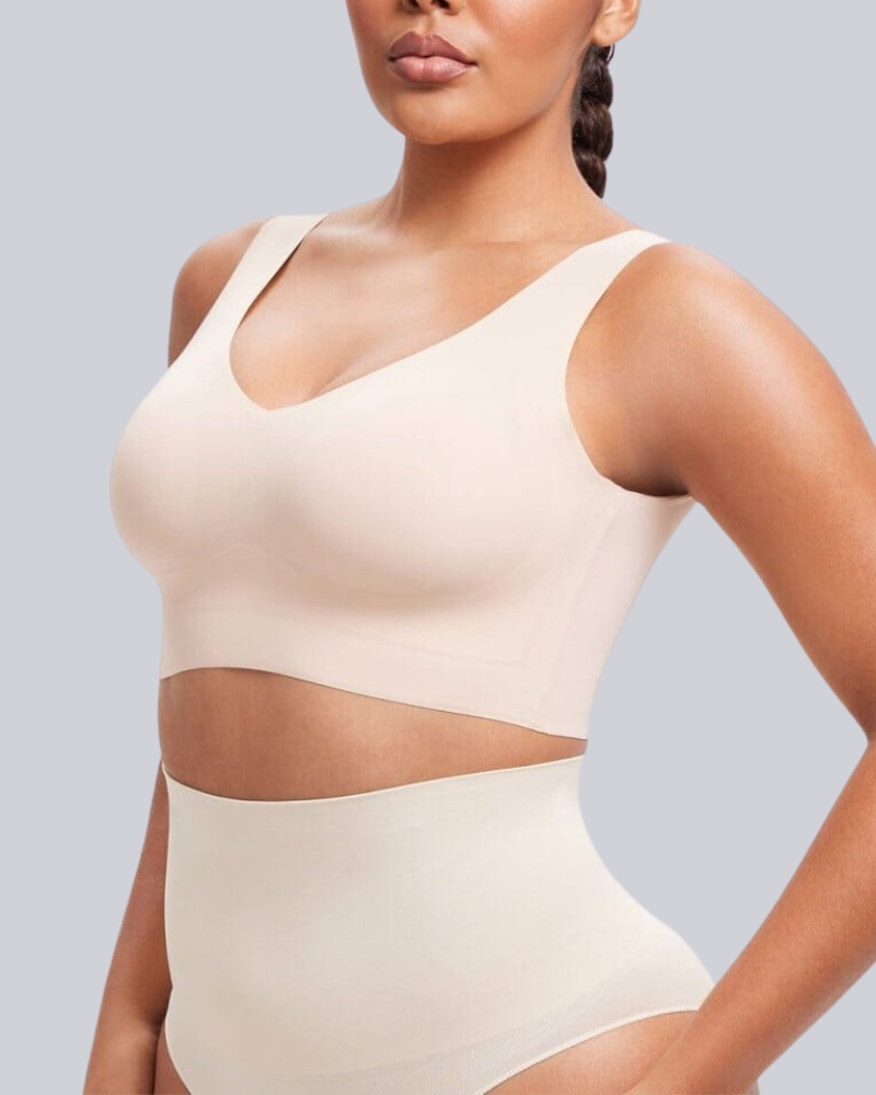 SheCurve®Wireless Back Smoothing V-Neck Tank Bra