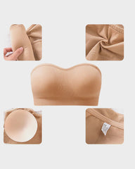 SheCurve® Non-Slip Bandeau Seamless Wireless Strapless Bra