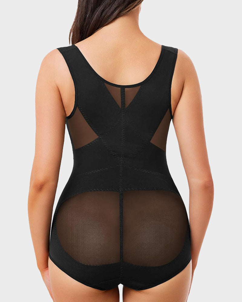 SheCurve®Open Bust Cross Compression Body Shaper