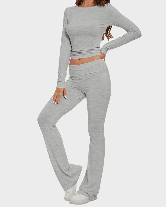 SheCurve®Long Sleeve Cotton Jersey Lounge Set