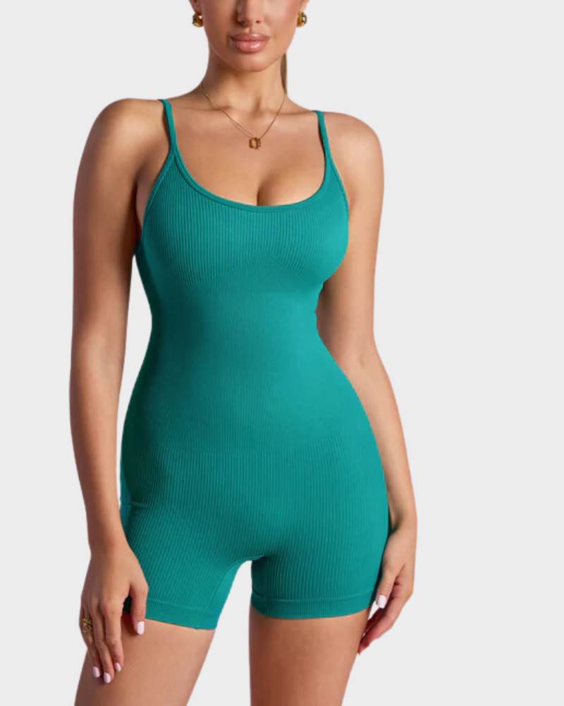 SheCurve® Spaghetti Strap Jumpsuit Shorts