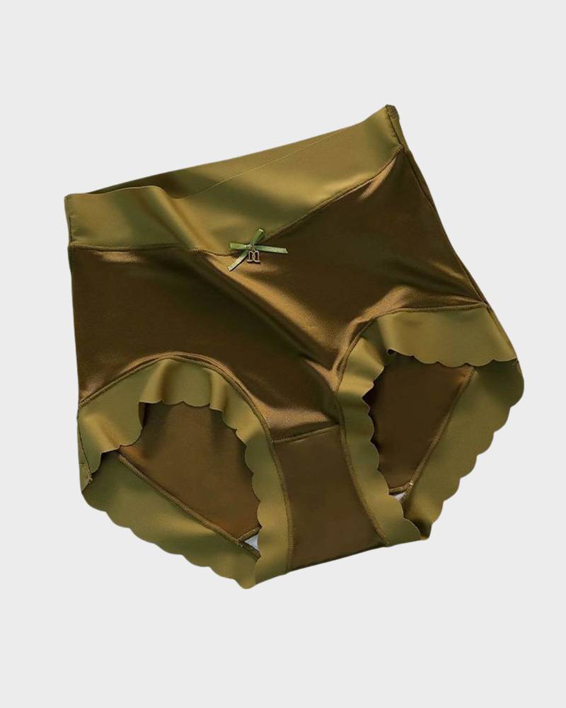 SheCurve® Women's Seamless High-waisted Oversized Cotton Silk Antibacterial Underwear
