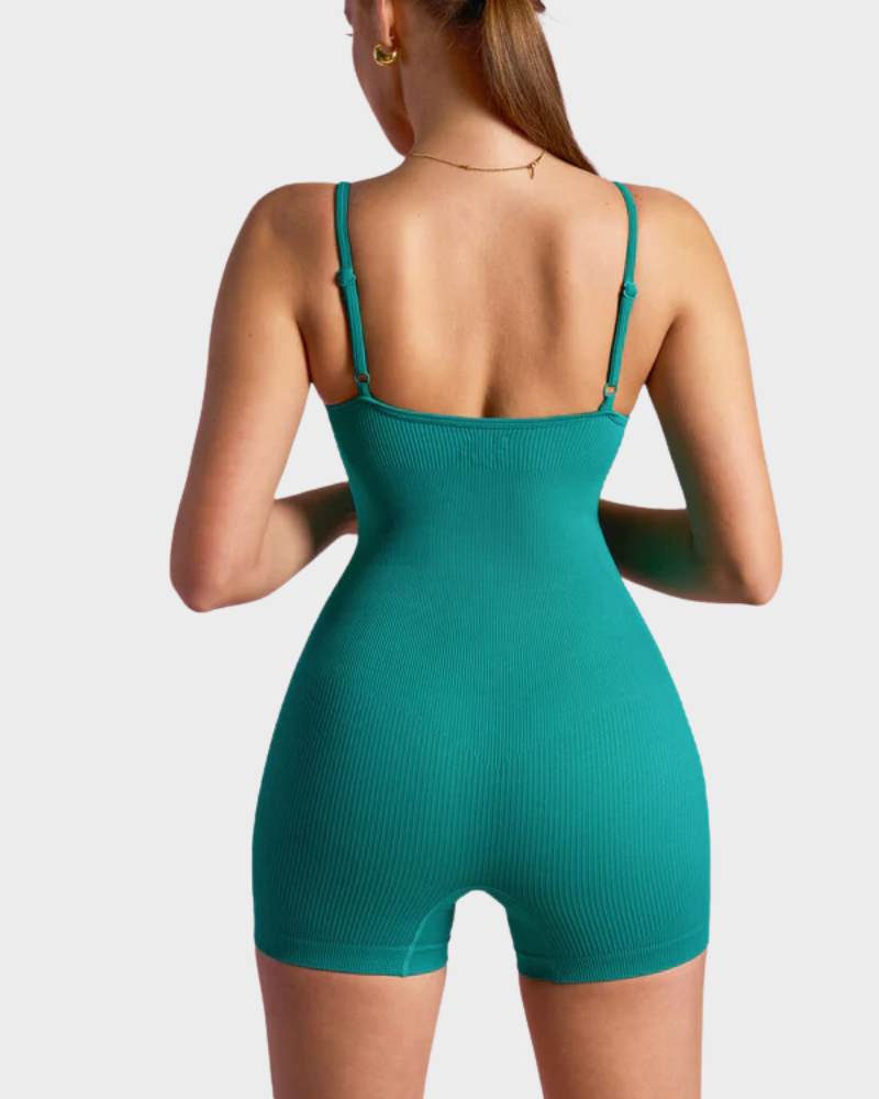 SheCurve® Spaghetti Strap Jumpsuit Shorts