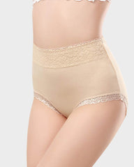 SheCurve® Cotton Lace High-Waisted Panties