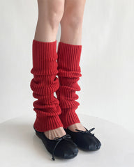 Ribbed Knitted Leg Warmers