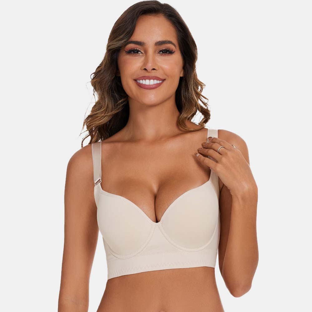 SheCurve® Full-Coverage Back Smoothing Bra-White