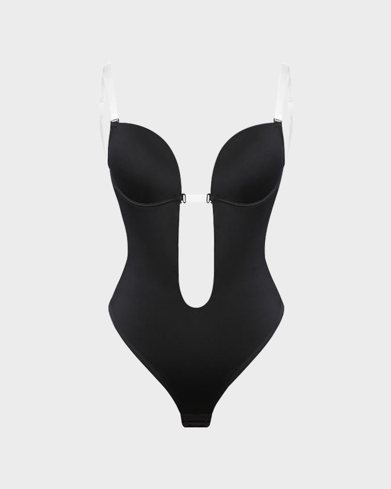 SheCurve® Strapless U Plunge Thong Bodysuit