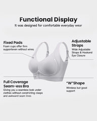 Shecurve®-Daily Comfort Wireless Shaper Bra-BLACK+GREY+SKIN