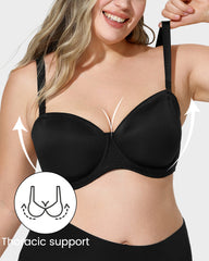 Comfort Push Up Unlined Bra with Removable Straps