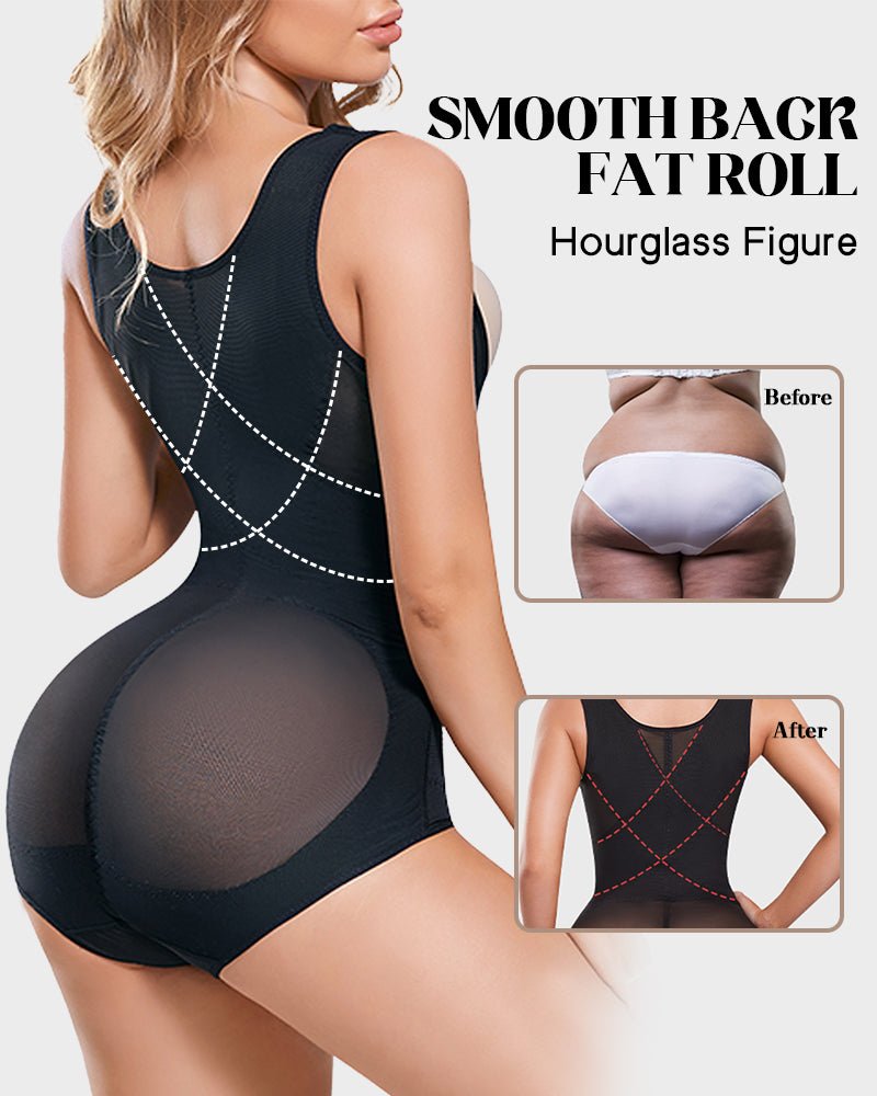 SheCurve®Open Bust Cross Compression Body Shaper