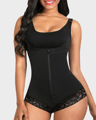 SheCurve® Lace Zipper Open Bust Shapewear