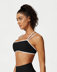 SheCurve®Ribbed Strappy Support Sports Bra