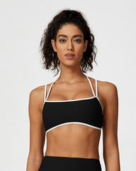 SheCurve®Ribbed Strappy Support Sports Bra