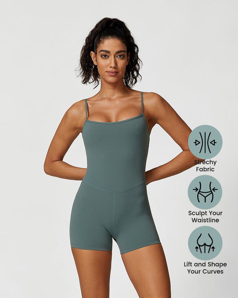 SheCurve®Lightweight Comfort Workout Jumpsuit Shorts