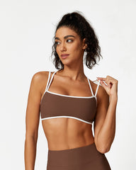 SheCurve®Ribbed Strappy Support Sports Bra