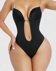 SheCurve® Strapless U Plunge Thong Bodysuit