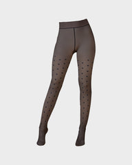 Patterned Warm Fleece Lined Sheer Tights